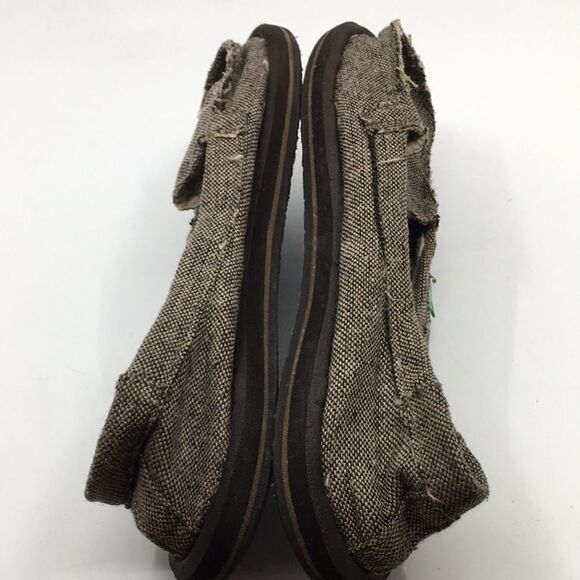 Sanuk Sidewalk Chill Surfers Shorty Tan and Brown Sz 7 - Picture 13 of 15